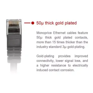 Monoprice Cat6 Ethernet Patch Cable - 20 Feet - Orange | Network Internet Cord - RJ45, Stranded, 550Mhz, UTP, Pure Bare Copper Wire, 24AWG