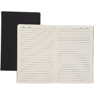 Paper Junkie 12-Pack Journal Bulk, Black Kraft Paper Cover Lined Notebook, A5 Sized, 5.5