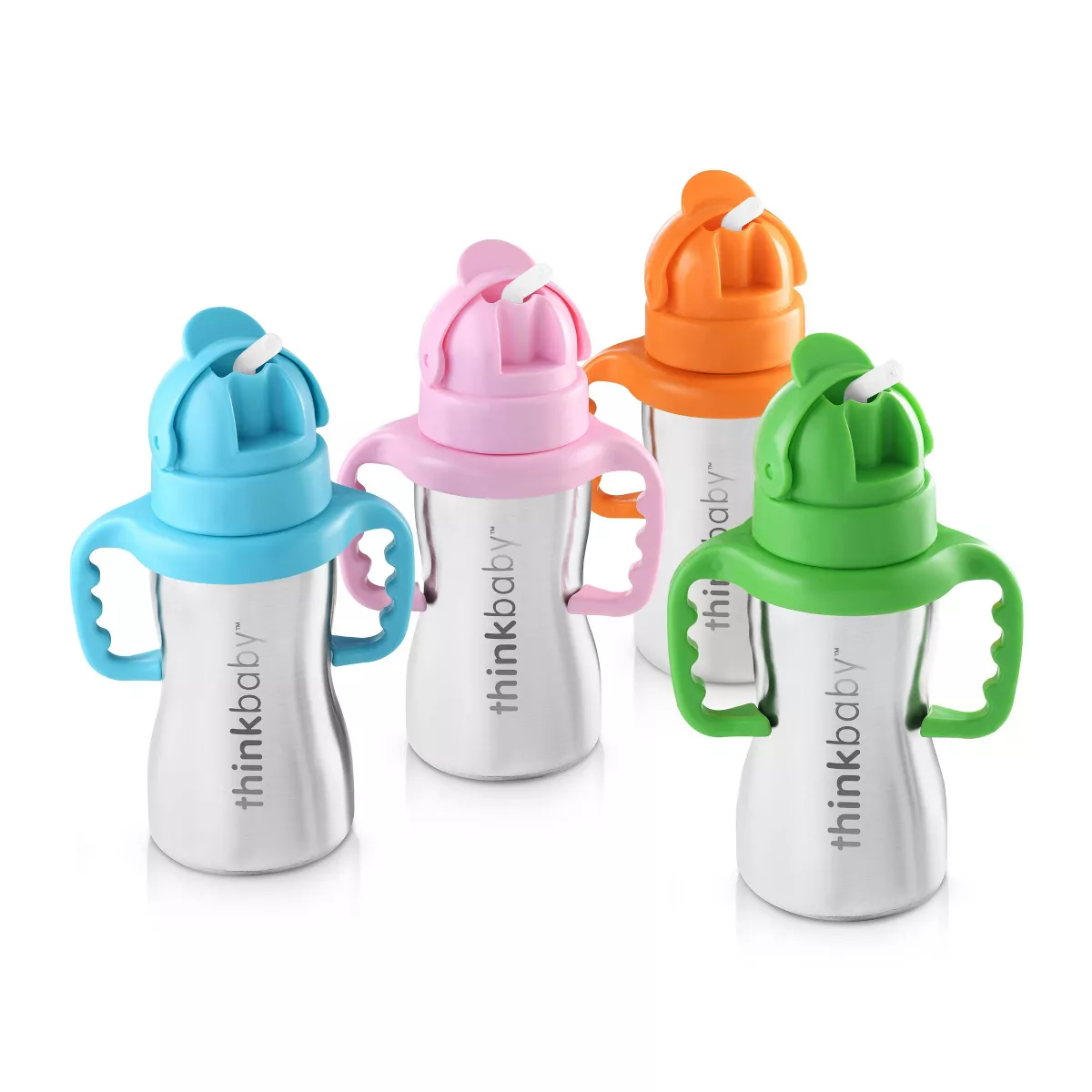 Thinkbaby Thinkster Stainless Straw Baby Bottle - Blue