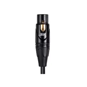 Monoprice Starquad XLR Microphone Cable - 3 Feet - Black | XLR-M to XLR-F, 24AWG, Optimized for Analog Audio - Gold Contacts - Stage Right Series