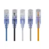Monoprice SlimRun Cat6A Ethernet Patch Cable - Network Internet Cord - RJ45, Stranded, UTP, Pure Bare Copper Wire, 30AWG, 1ft, 5-Color, 5-Pack