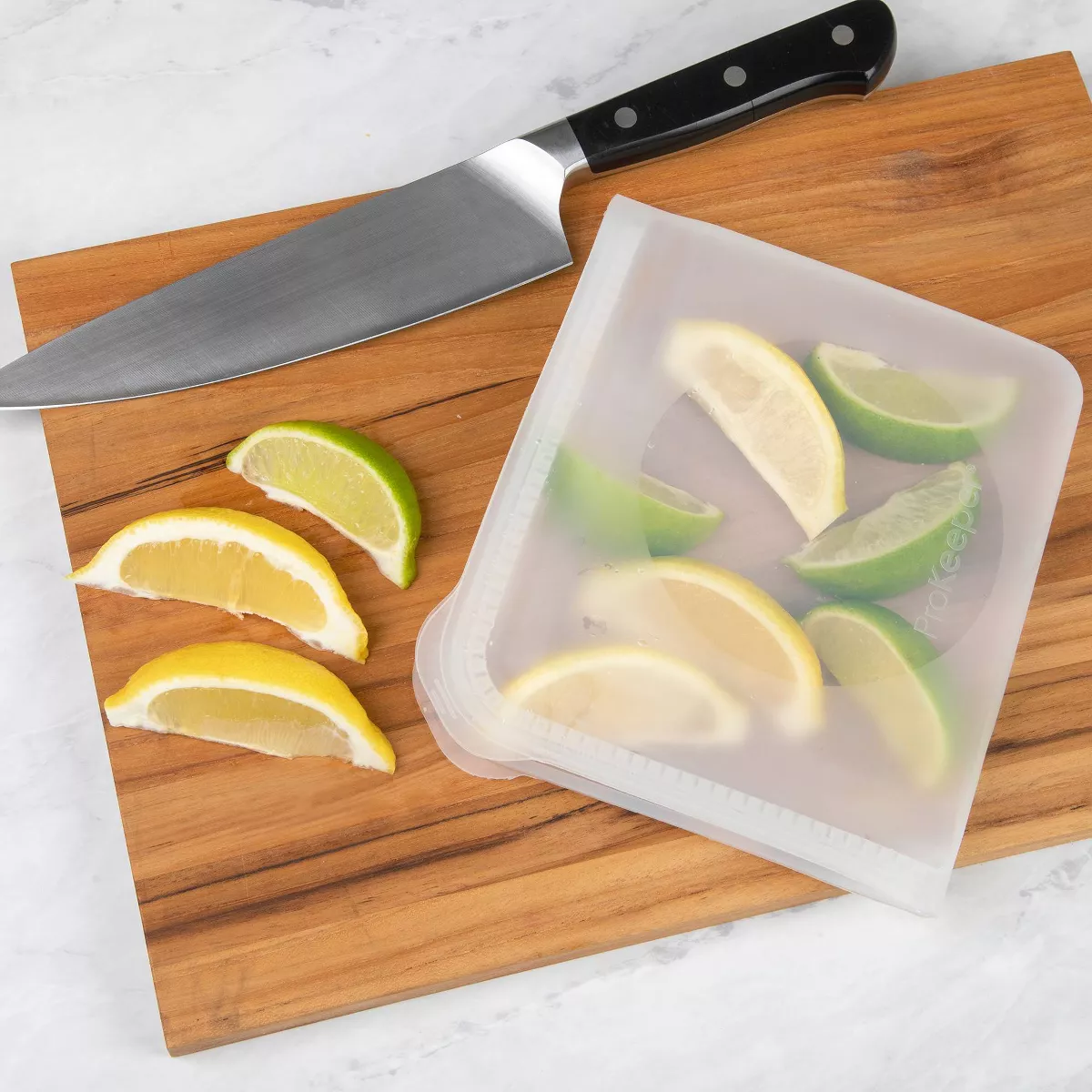 Prepworks ProKeeper Silicone 2 Sided Zipper Sandwich Bag - Clear - 24oz