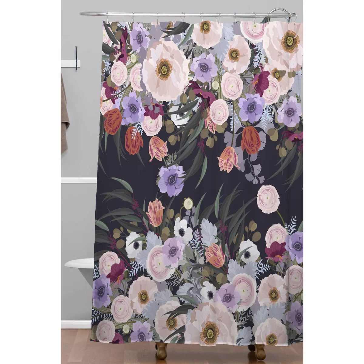 Iveta Abolina Afrodille Shower Curtain Purple - Deny Designs