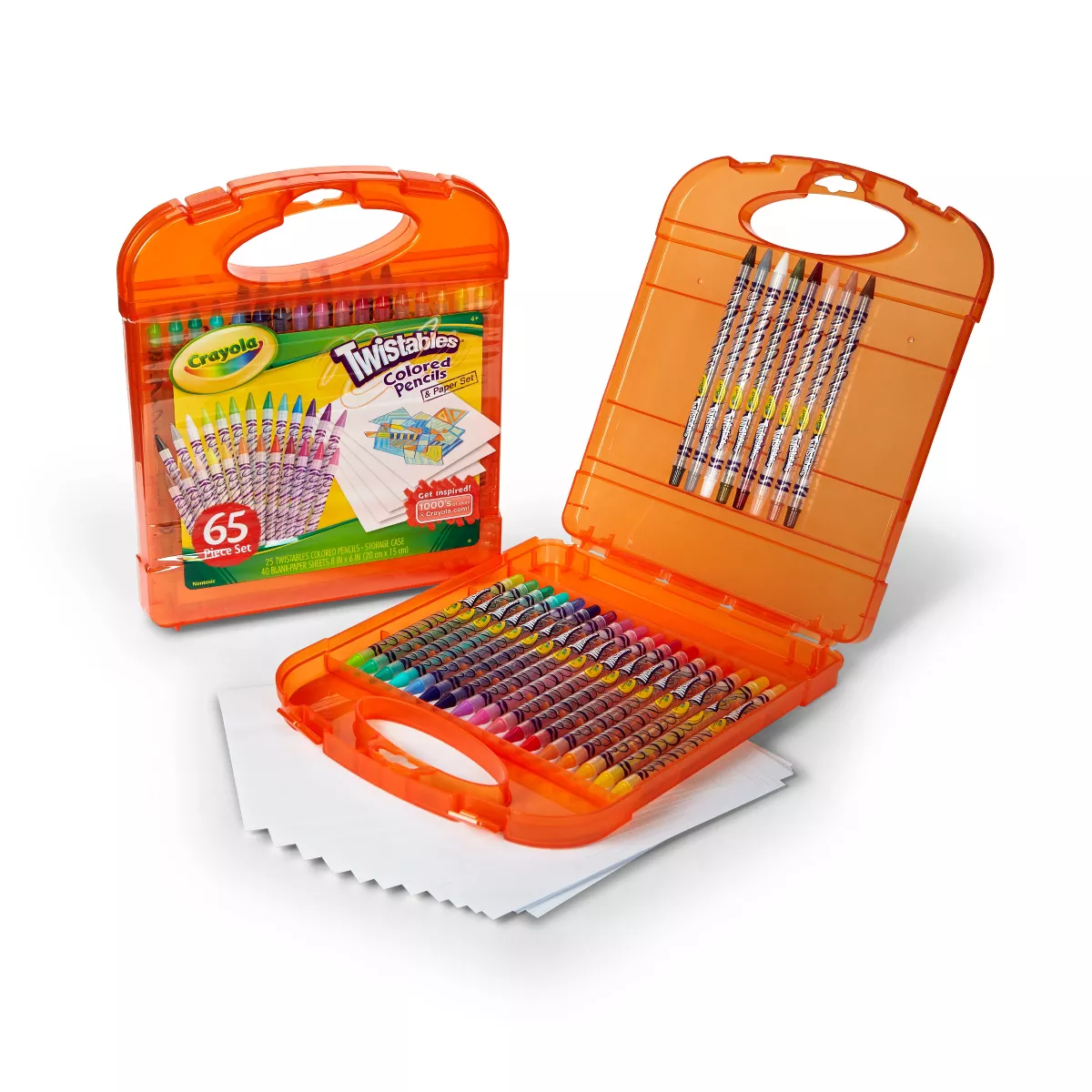 Crayola Twistables 65pc Colored Pencils & Paper Set