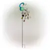 Alpine 48" Solar Metal Peacock Stake