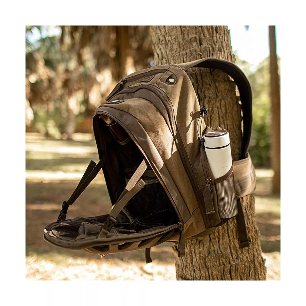 Insights 9302 The Element Heavy Duty 1,831 Cubic Inch Outdoor Hiking Fishing Camping Hunting Backpack with Rain Fly, Insights SE Brown Camouflage