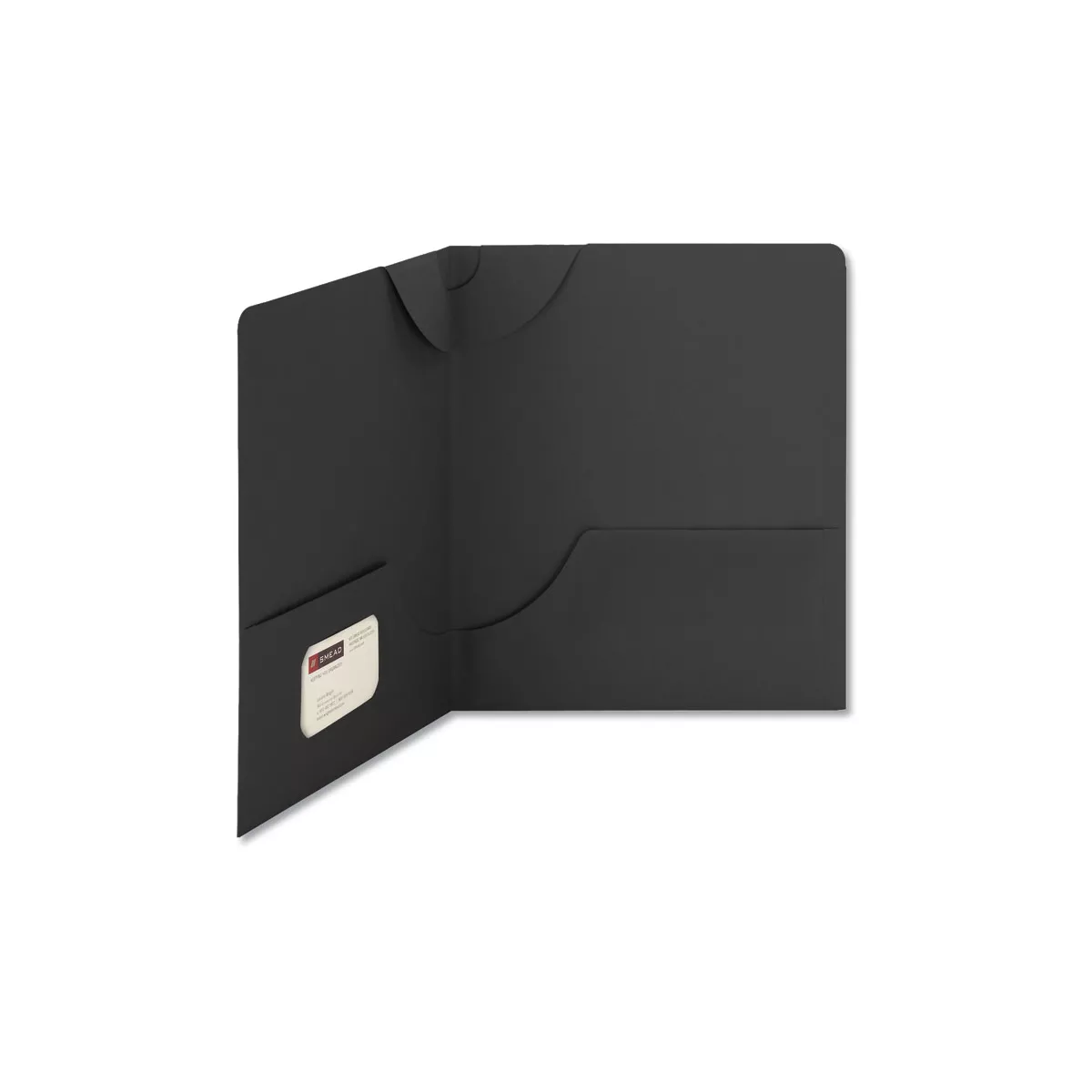 Smead Lockit Two-Pocket Folder Textured Paper 11 x 8 1/2 Black 25/Box 87981