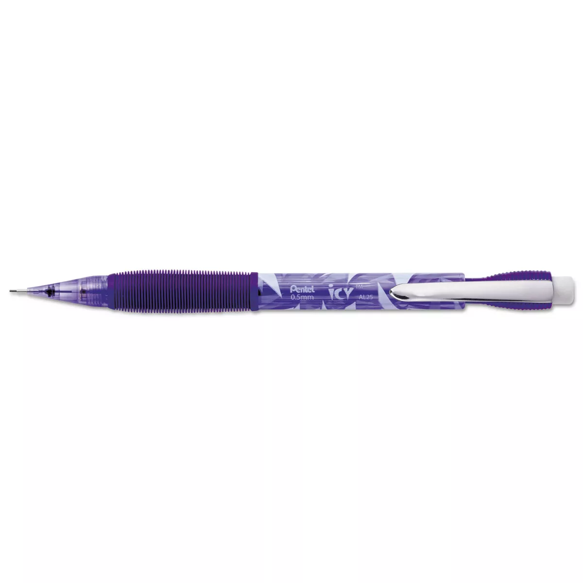 Pentel Icy Mechanical Pencil .7mm Trans Violet Dozen AL27TV