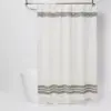 Striped Fringe Shower Curtain Off-White - Threshold™