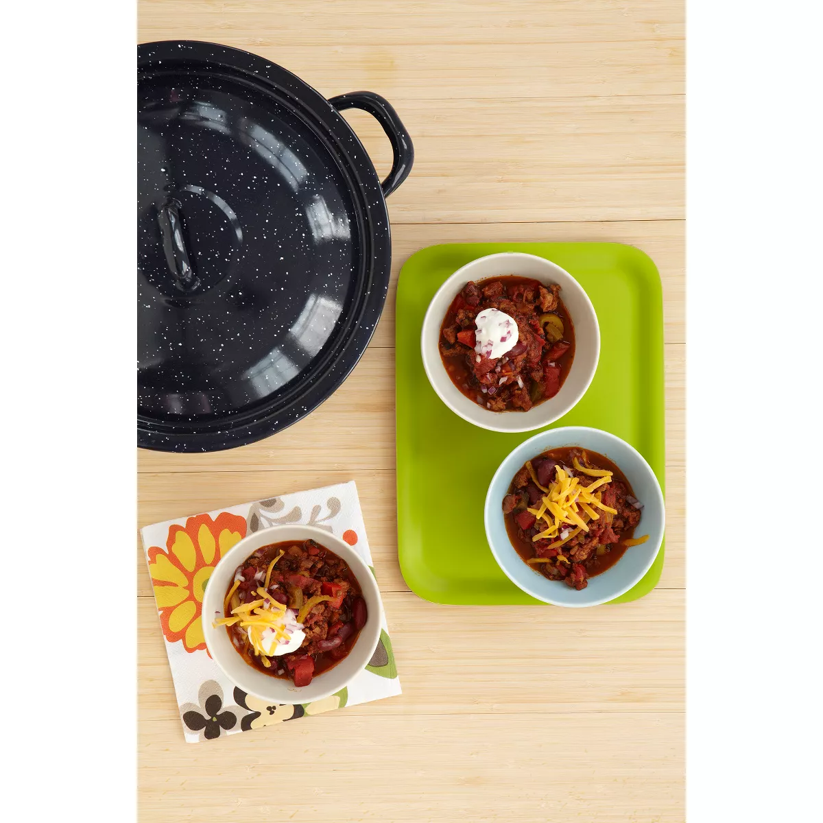 IMUSA 4qt Enamel Stock Pot Blue