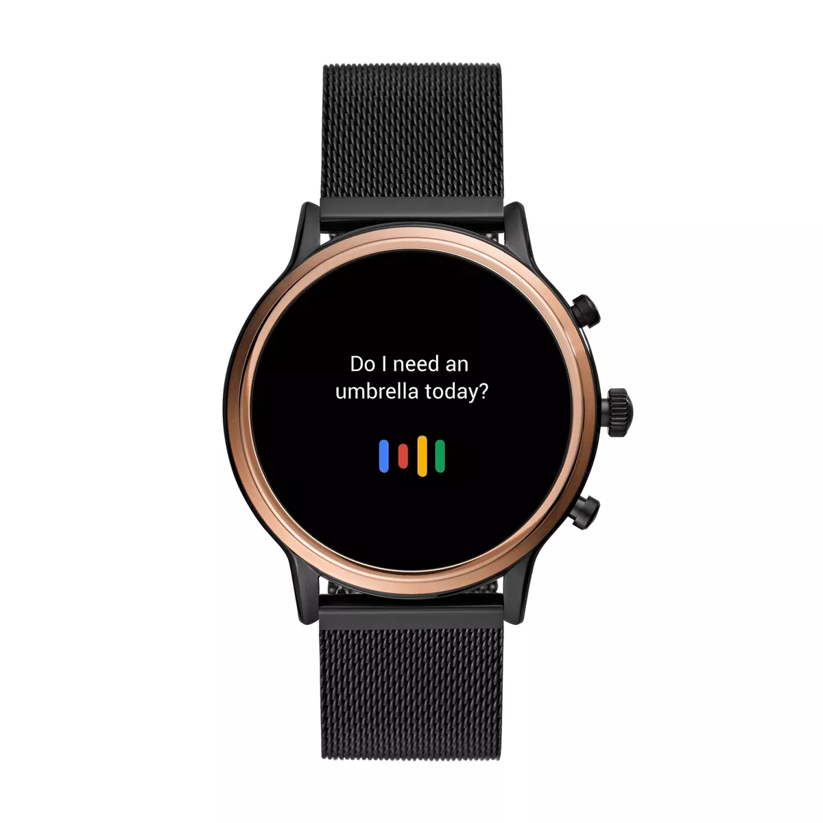 Fossil Gen 5 Smartwatch Julianna HR 44mm - Black Stainless Steel Mesh