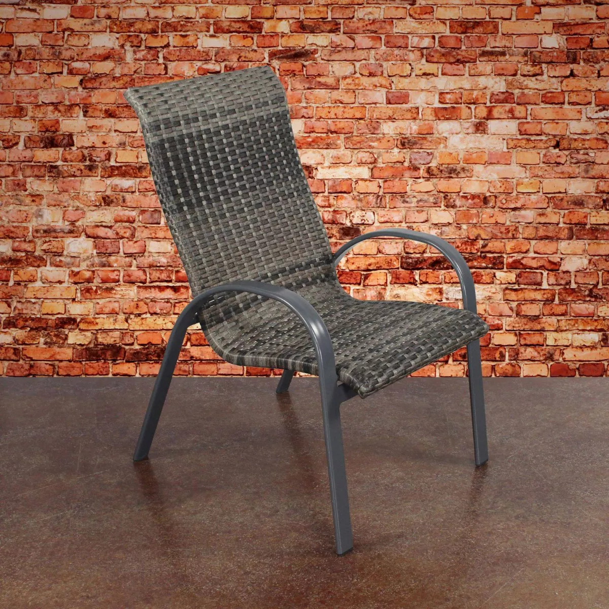 Santa Fe 4pc Wicker Chairs - Silver - Courtyard Casual