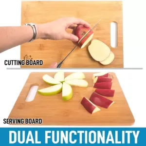 Zulay Kitchen Bamboo Wooden Cutting Boards