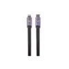 Monoprice Apple MFi Certified Flat Lightning to USB Type-C and Sync Cable - 6 Feet - Gray | Compatible with iPod, iPhone, iPad w/ Lightning Connector