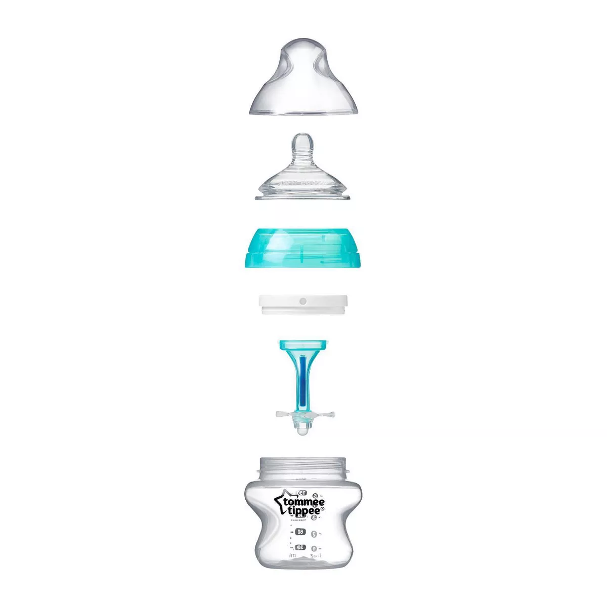 Tommee Tippee Advanced Anti-Colic Baby Bottle with Newborn Pacifier - 0-2 Months - 5oz