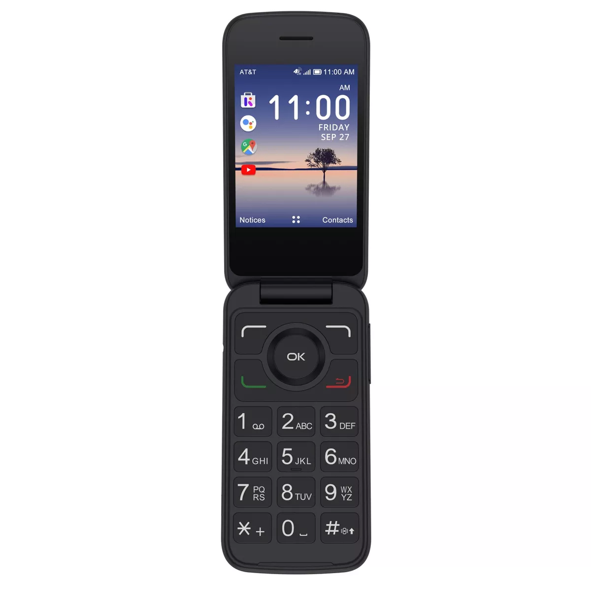AT&T Prepaid Alcatel SMARTFLIP Phone (4GB) - Black