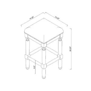 Erving Wood and Upholstered Backless Counter Height Barstool Taupe - Threshold™