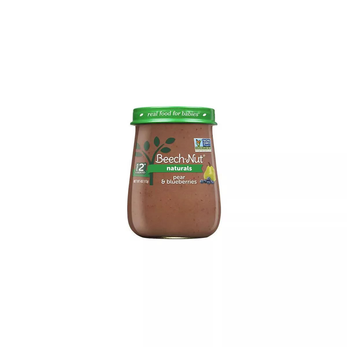 Beech-Nut Naturals Pear & Blueberry Baby Food Jar - 4oz