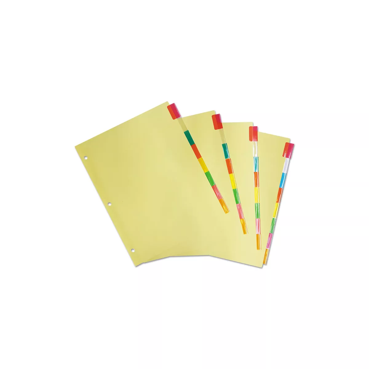 UNIVERSAL Economical Insertable Index Multicolor Tabs 8-Tab Letter Buff 24 Sets/Box 20840