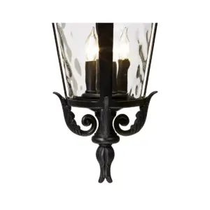 John Timberland Traditional Outdoor Ceiling Light Hanging Textured Black 23 3/4