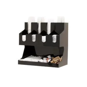 Mind Reader Coffee Condiment and Accessories Caddy Organizer, Black