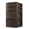 Sterilite 4 Drawer Medium Weave Tower Brown