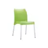 Vita Resin Outdoor Patio Dining Chair in Apple Green - Set of 2 - Compamia