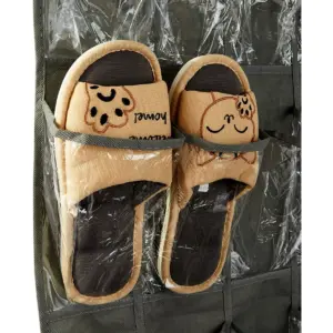 Okuna Outpost 2 Pack Over The Door Hanging Shoe Organizer, 24 Pockets, Grey (18 x 63.3 in)