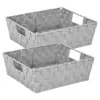 Simplify 2pk Storage Shelf Tote Heather Gray