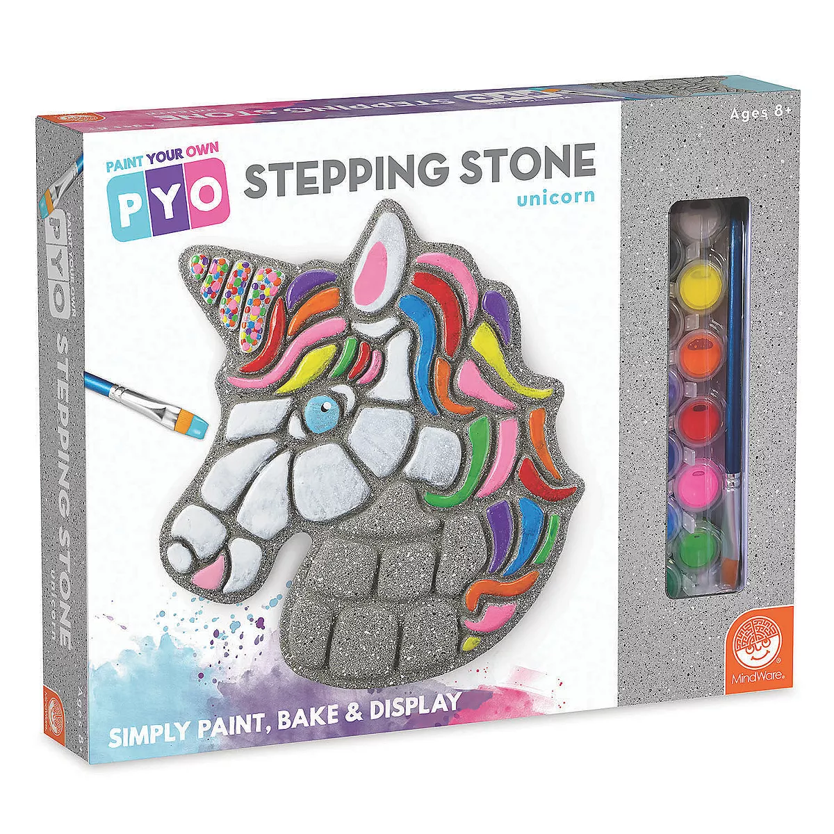 MindWare Paint Your Own Stepping Stone: Unicorn - Creative Activities -14 Pieces