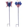 Evergreen Flag Beautiful Dragonfly Americana Spinning Garden Stake - 6 x 6 x 28 Inches Homegoods and Decorations for Every Space