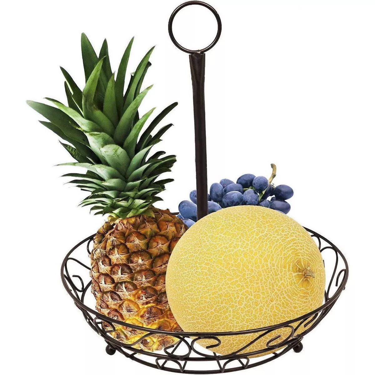 Sorbus 2 Tier Countertop Fruit Basket Holder & Decorative Bowl Stand Bronze