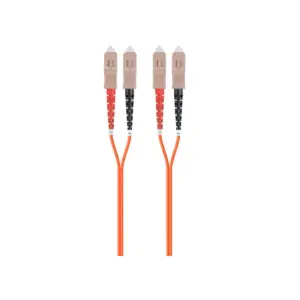 Monoprice OM1 Fiber Optic Cable - 1m (Meter) - SC/UPC-SC/UPC, Multi Mode, Duplex, 62.5/125 Type, 2.0mm, PVC