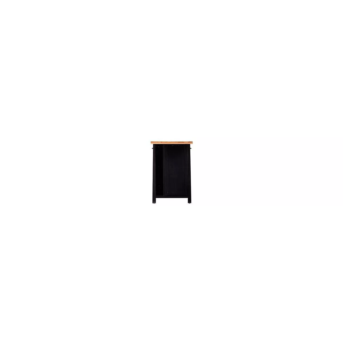Kleidan Storage Kitchen Island Black - Aiden Lane