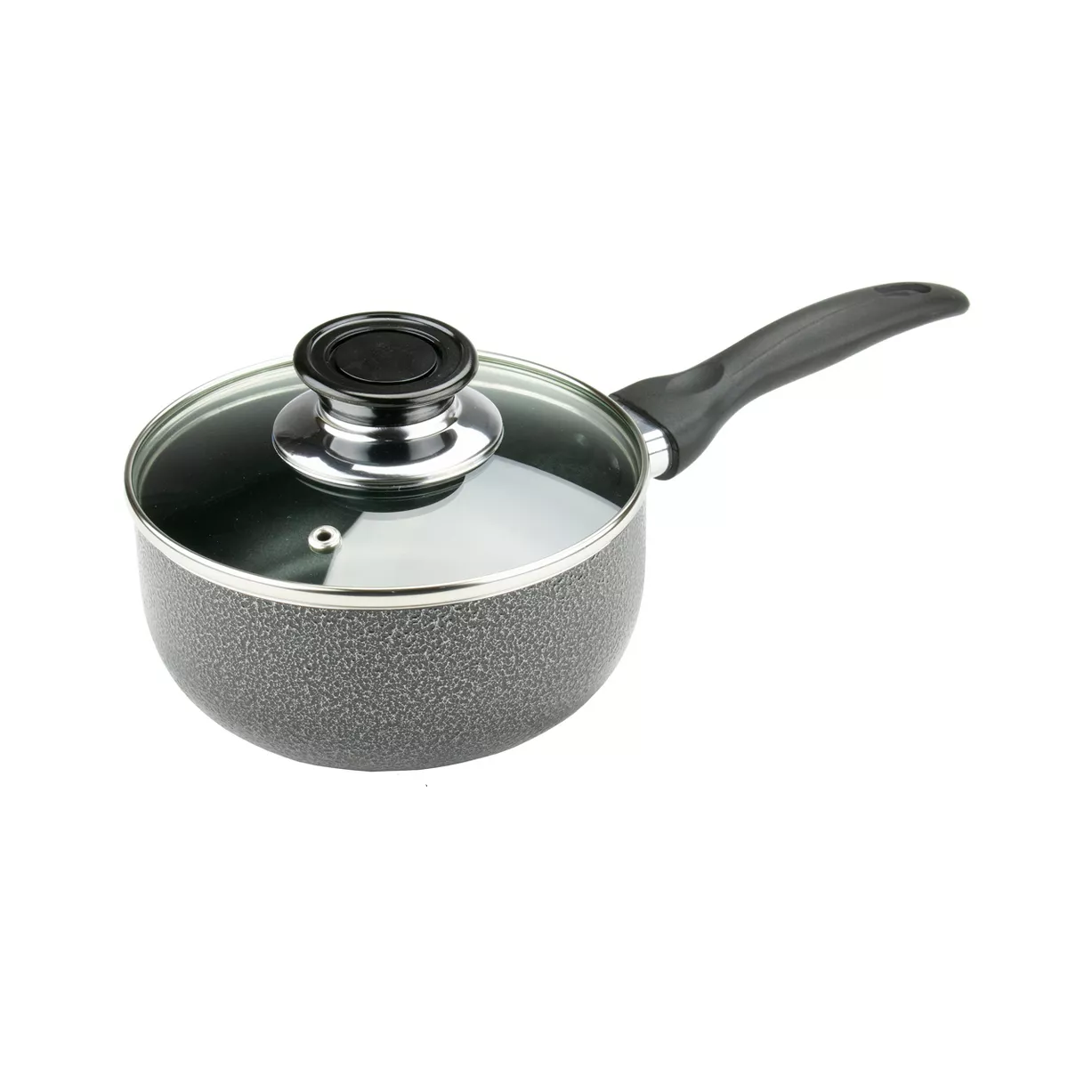 Brentwood 7 Piece Nonstick Aluminum Cookware Set in Granite