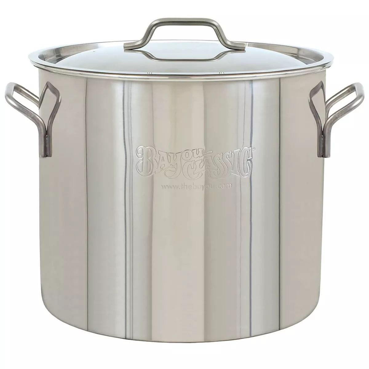 Bayou Classic 30 Quart / 7.5 Gallon Stainless Steel Kitchen Restaurant Malt Beer Brew Kettle Gumbo Soup Stock Pot with Lid, Mirror Satin