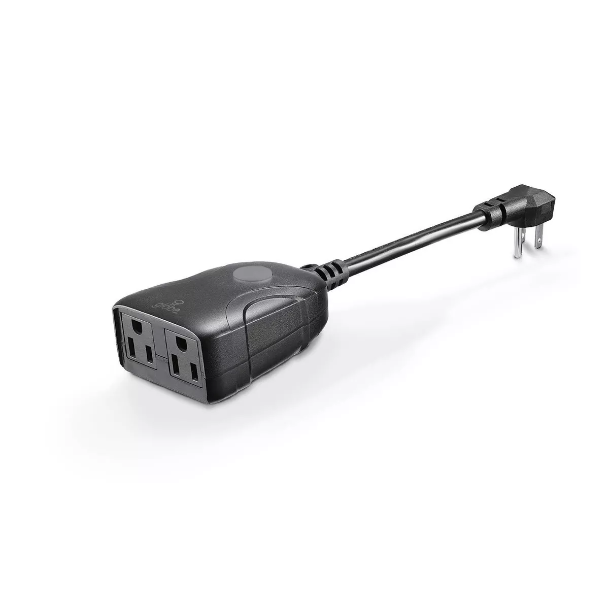 Smart Black Wi-Fi Enabled Voice Activated 2-Outlet Outdoor Plug