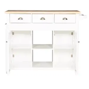 Sheridan Kitchen Cart - White - Linon