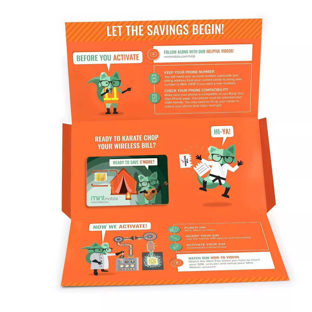 Mint Mobile 12 Month Unlimited Plan Sim Kit