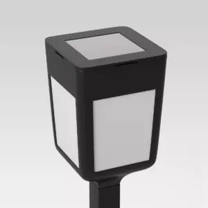 Square Solar Pathway Light Black - Room Essentials™