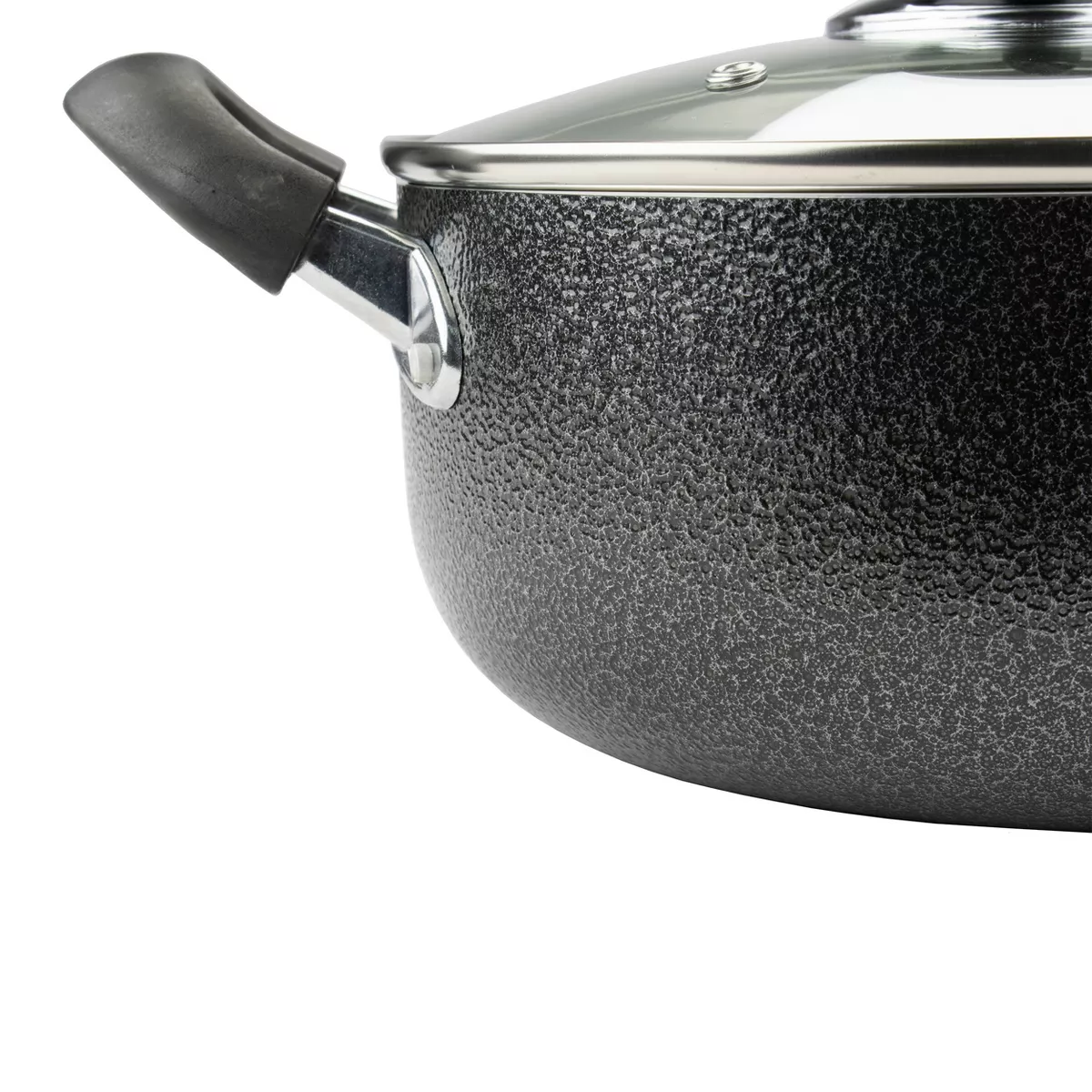 Brentwood 7 Piece Nonstick Aluminum Cookware Set in Granite