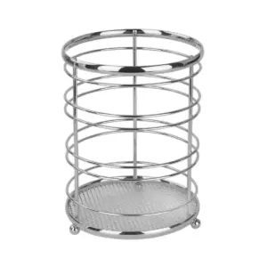Home Basics Chrome Plated Steel Cutlery Holder