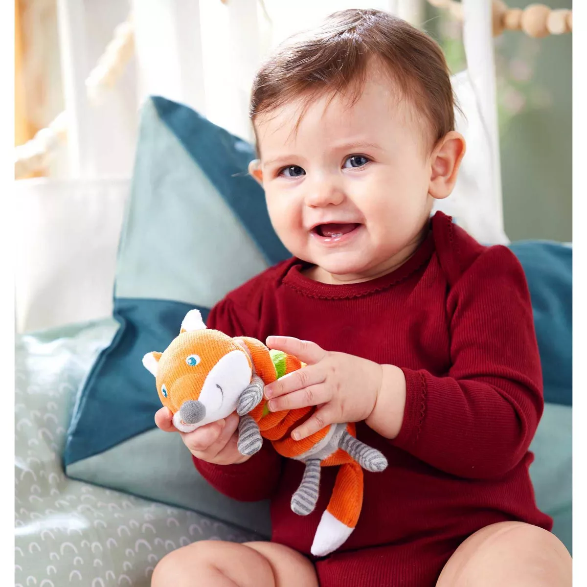 HABA Fox Foxy Multi-Sensory Corduroy Plush Baby Toy
