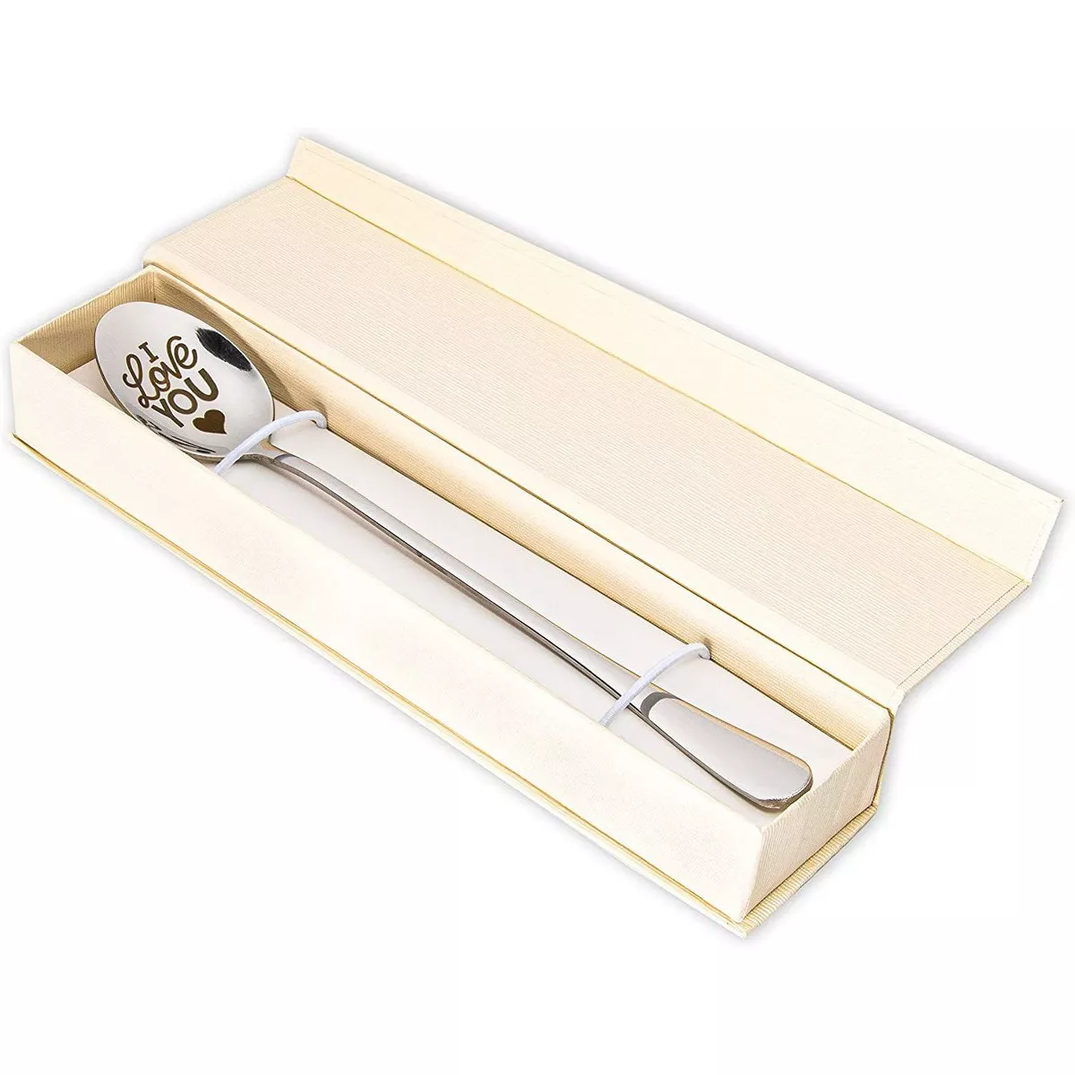 Stainless Steel Spoon, I Love You (7.8 Inches)