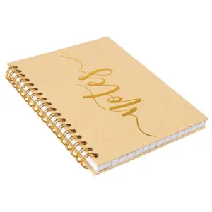 6-Pack Top Bound Spiral Notepads To-Do Lists, Gold Foil Accent Design, Hard Cover, 60 Sheets, 6.5