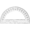 Sparco Plastic Protractor 6" Ruler Base Clear 01490