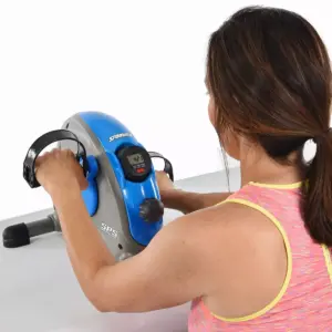 Stamina Mini Exercise Bike with Smooth Pedal System - Blue