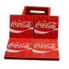 Tabletop 2.25" Coca Cola Coasters W/Holder Wood Crate Transpac - Coasters