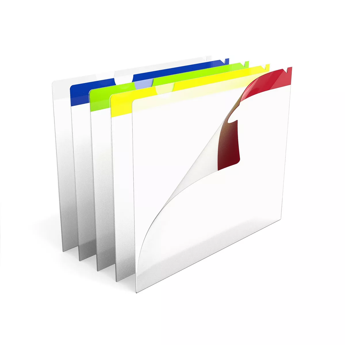 MyOfficeInnovations Poly Index Folders Letter Assorted 10/Pack 492035