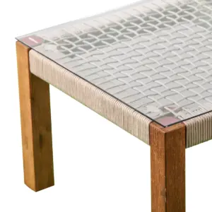Celadon Indoor/Outdoor GlassTop Rectangle Cocktail Table - Natural - Aiden Lane